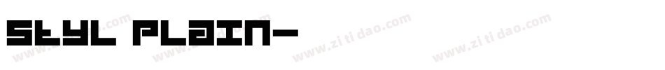 Styl Plain字体转换